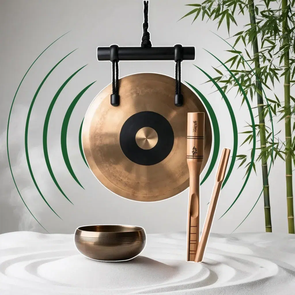 Gong, bol tibétain et diapason
