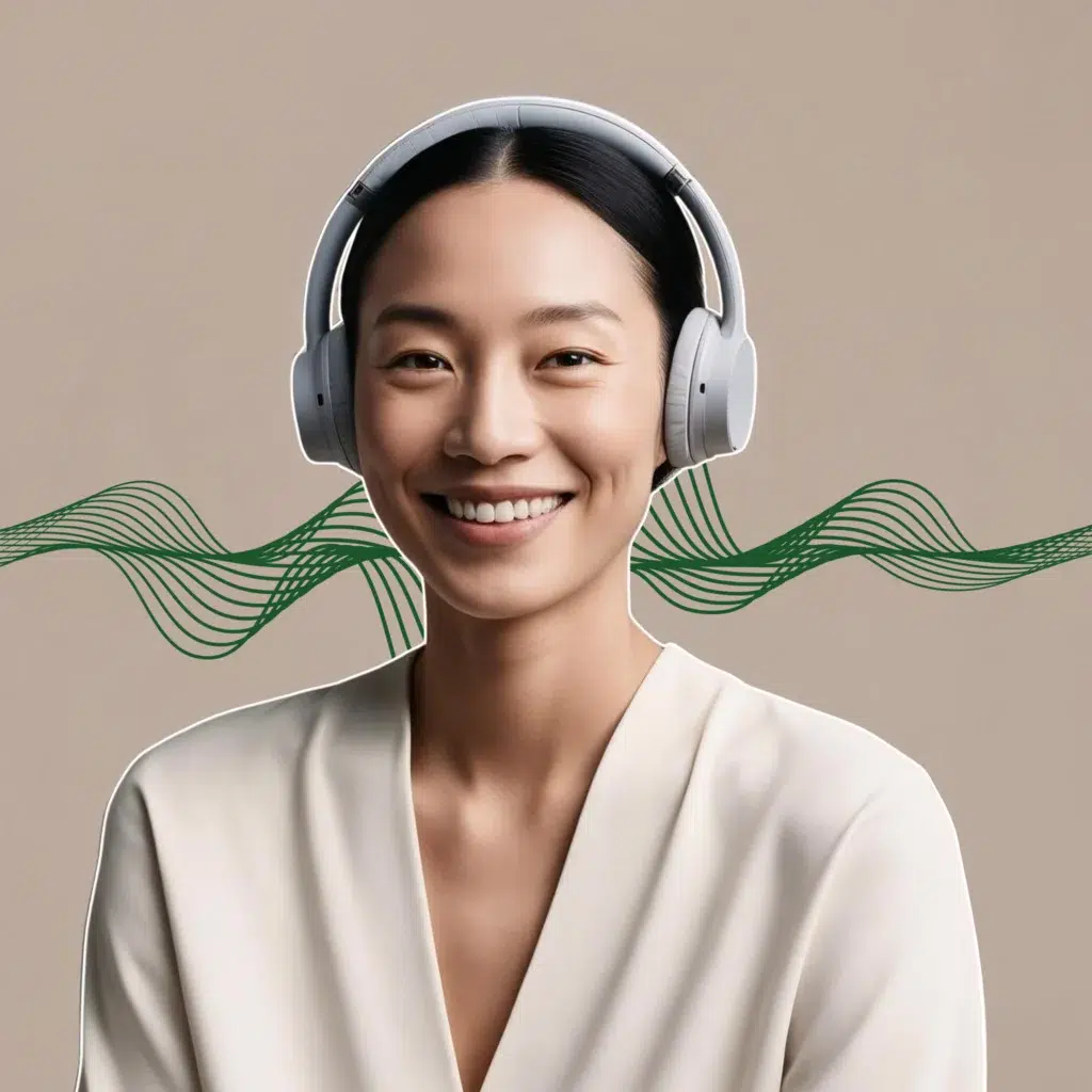 Une personne sereine avec un casque audio