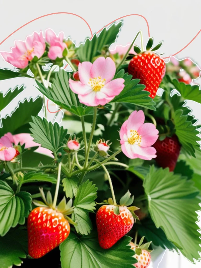 Des fraisiers en fleurs