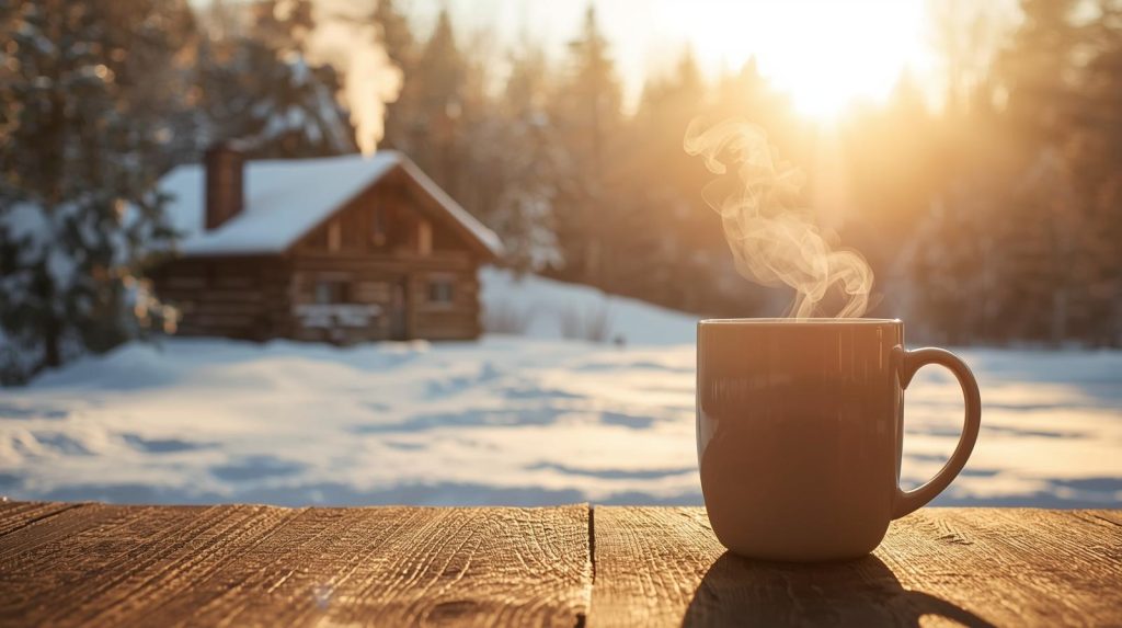 Nature paisible en hiver, ambiance douce et ressourçante